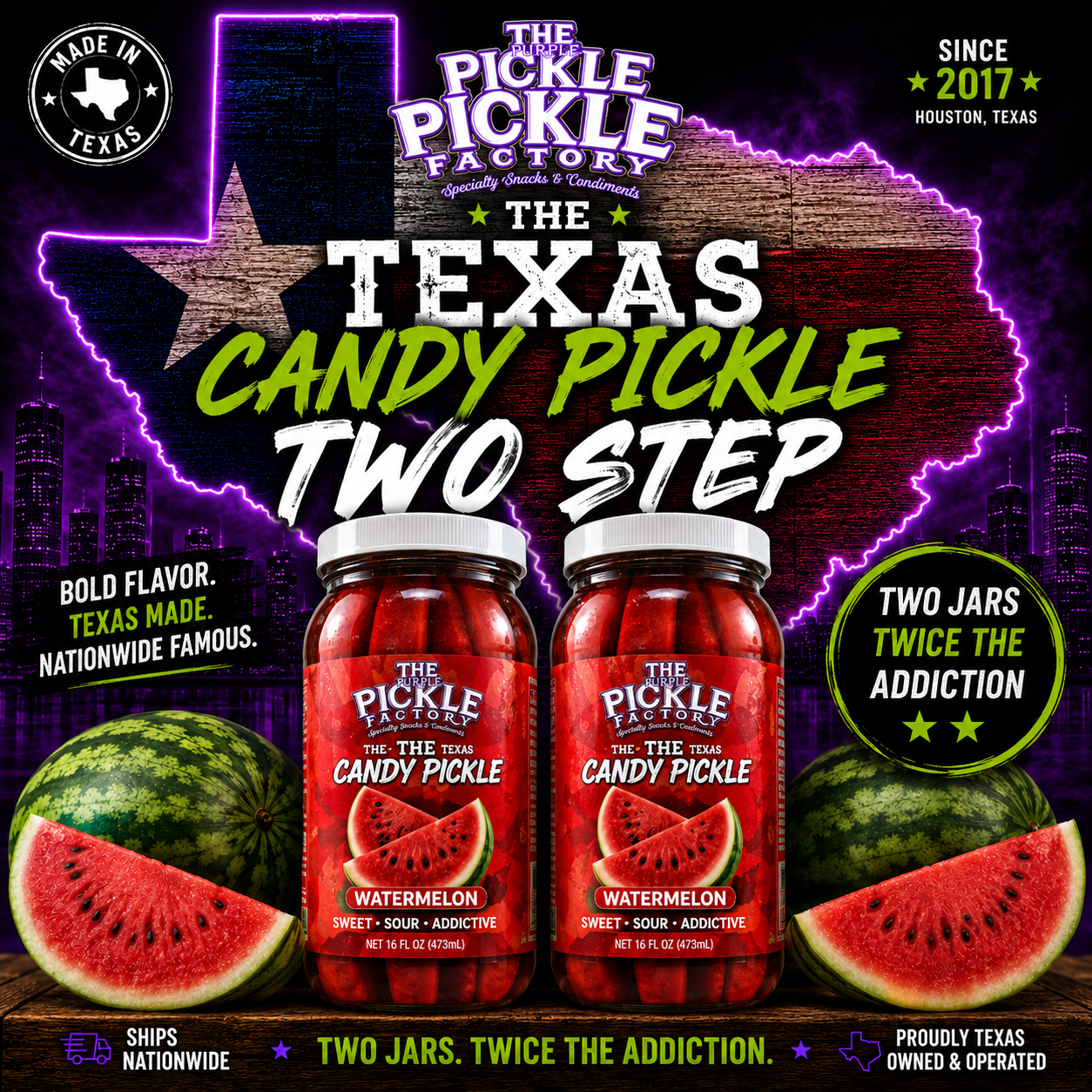 Texas Candy Pickle Two Step™ Watermelon Edition – The Purple